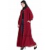 Front open Cardigan abaya- Red color